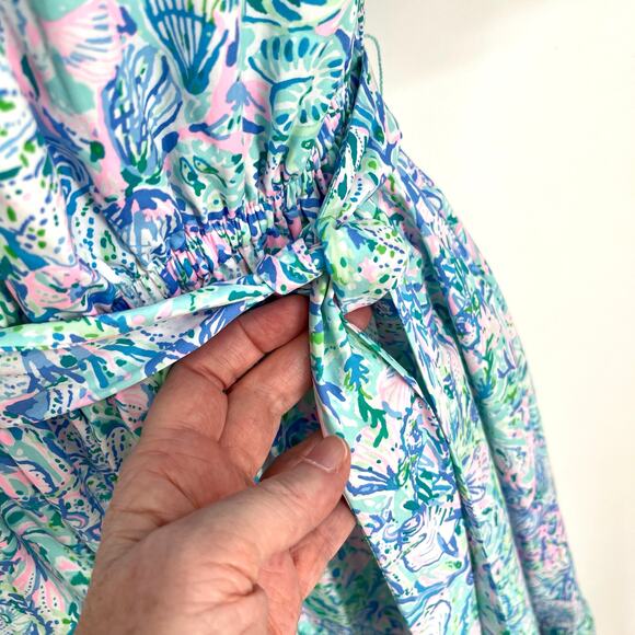 Lilly Pulitzer NEW Tamie Off The Shoulder Dress SZ XL Surf Blue Soleil It on Me - Picture 7 of 14